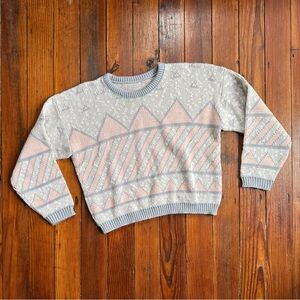 Vintage 80s Adele Knitwear pastel sweater